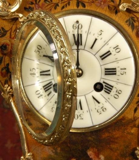 fig 4. ***** SOLD ***** Gold Lacquer and Ormolu Rococo Boudoir Clock